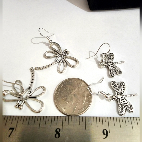 Silver Dragonfly Earring set C - Picture 5 of 5